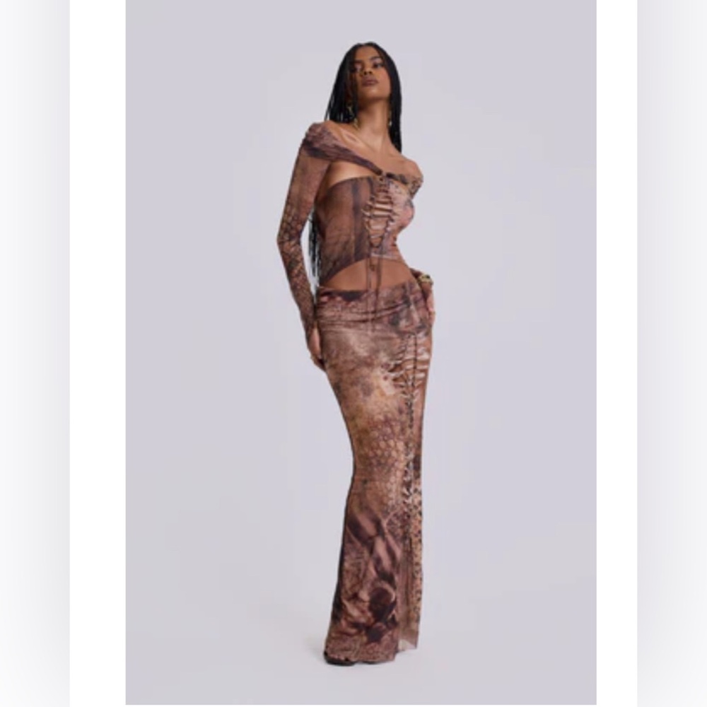 JADED LONDON - Dhana Macrame Maxi Dress NWT